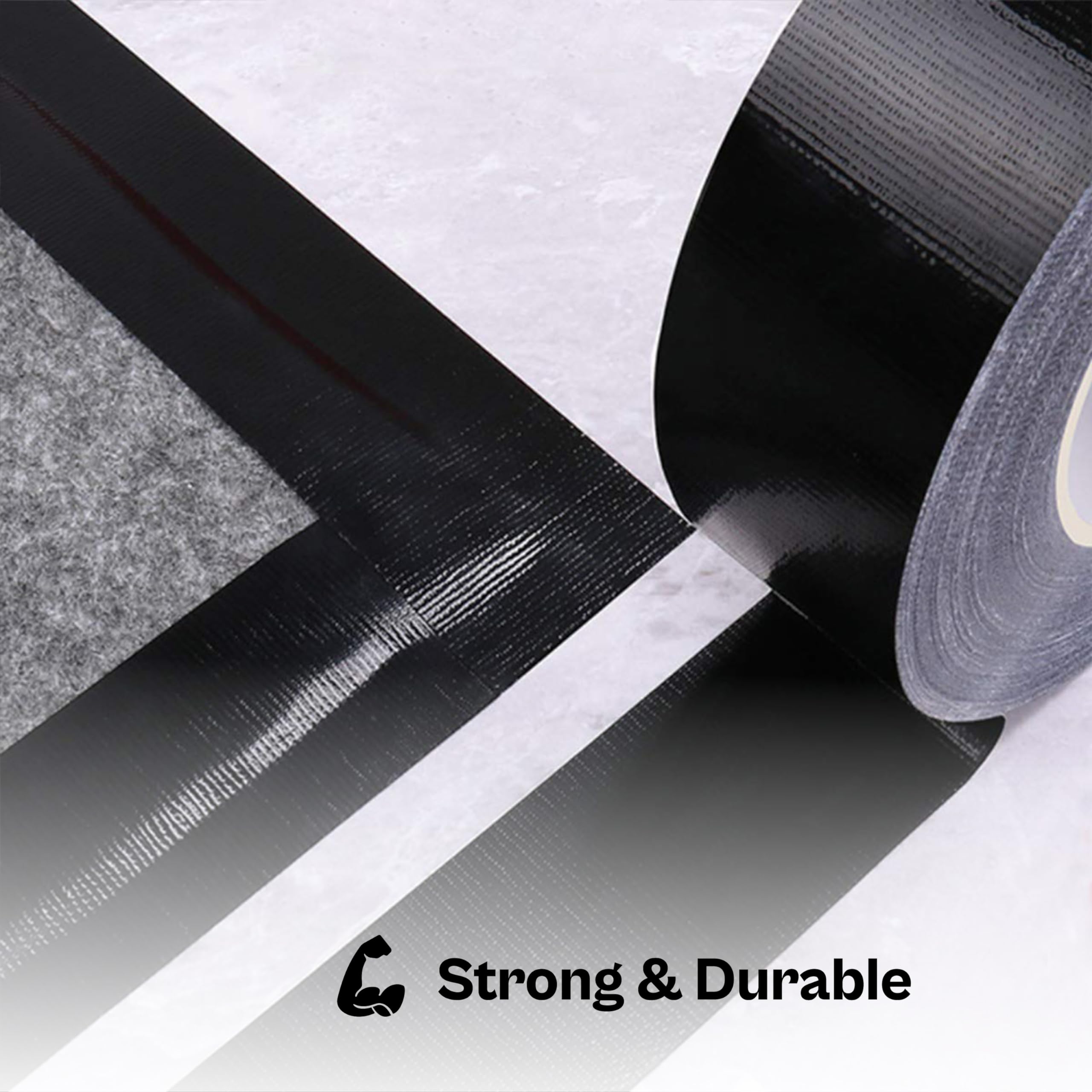 MMBM Heavy Duty Black Duct Tape - 2 Inch x 60 Yards (24 Pack) | 9 Mil Thick Super Strong Adhesive for Repairing, Sealing, Patching & Reinforcing | Ideal for Home Repairs, HVAC, Automotive & Emergency Fixes
