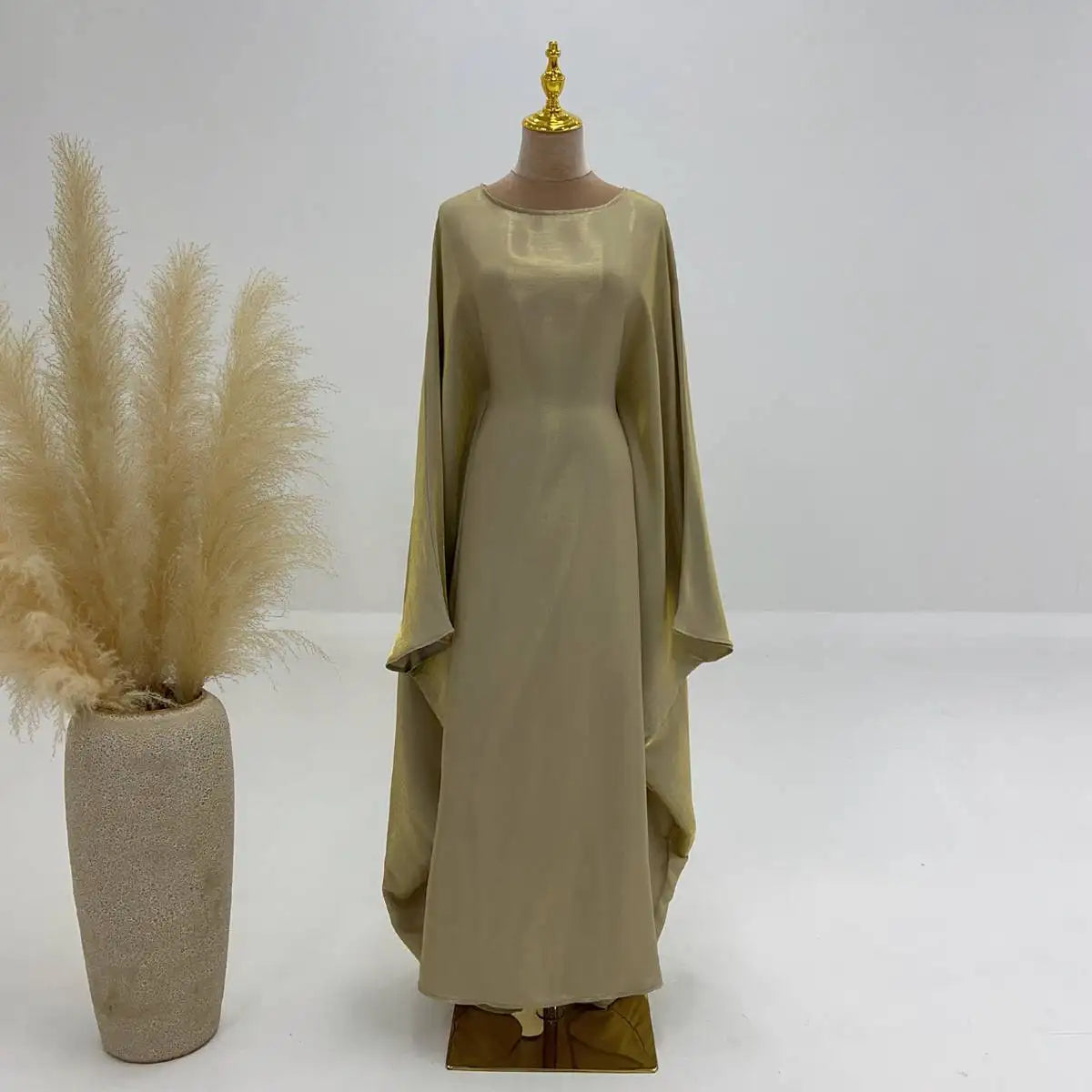 20 Color Options Sparkling Women's Abaya Dress - Elegant Muslim Prayer Dress for Ramadan, Eid & Special Occasions