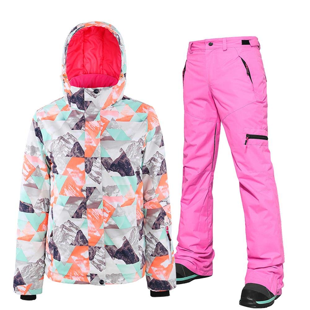 YEEFINE Women's Waterproof Ski Jacket & Pants Set - Winter Snowboard Suit for Outdoor Activities, Warm Snowsuit for Skiing, Snowboarding & Cold Weather Adventures