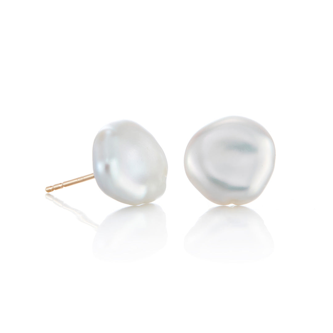9mm Keshi Pearl Earrings – Handmade Freshwater Pearl Jewelry for Women, Dainty & Elegant – Perfect for Weddings, Parties & Everyday Wear
