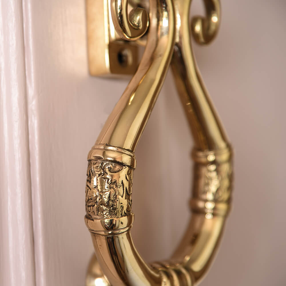 Antique Brass Victorian Door Knocker - Elegant Vintage Door Hardware for Home Decor - Perfect for Victorian, Gothic, and Classic Style Houses