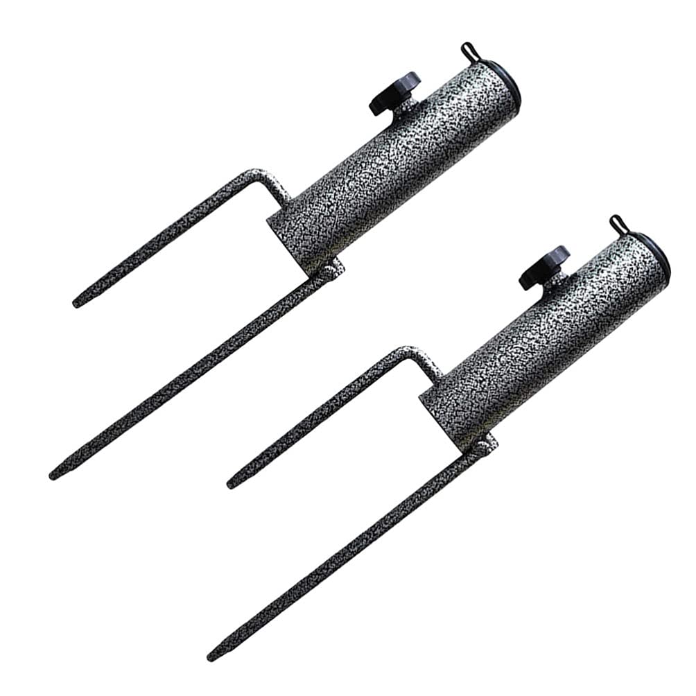 Hemoton 2-Pack Heavy Duty Sun Umbrella Anchor - Steel Ground Stand for Patio, Beach & Garden Shade - Secure Base for Market Umbrellas & Sun Shades