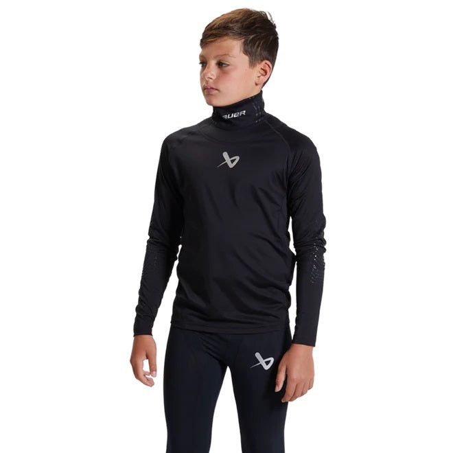 Bauer NeckProtect Youth Hockey Shirt - Breathable & Lightweight Neck Guard for Ice Hockey Players - Perfect for Youth Hockey Practice & Games