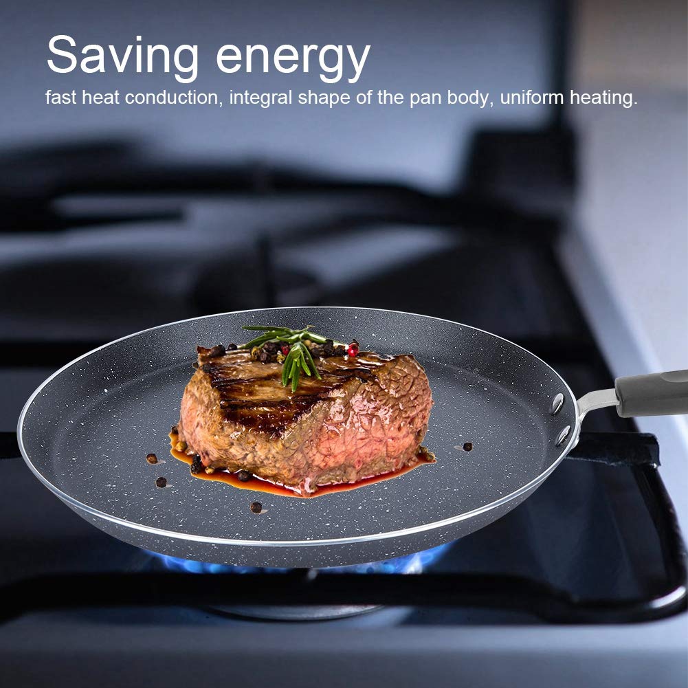 Yosoo 123 Non-Stick Frying Pan Cookware Set - 8 Inch & 10 Inch Induction Compatible Skillets for Pancakes, Eggs, Pizza - Perfect for Breakfast Cooking & Family Meals