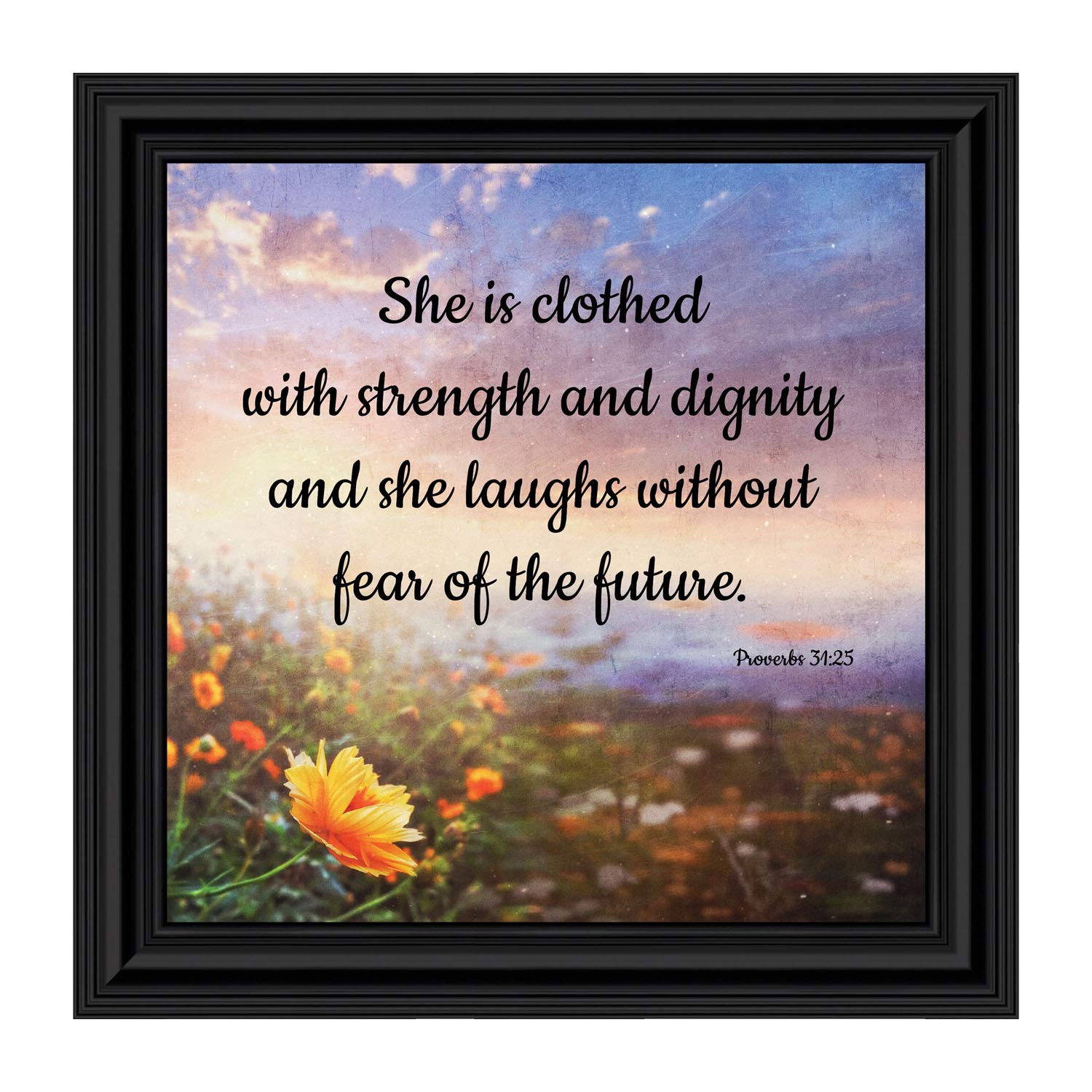 Crossroads Home Décor Christian Gifts for Women - Inspirational Bible Verse Wall Art Decor, Proverbs 31 Woman Spiritual Home Decor, Perfect Gift for Teenage Girls Room & Faith-Based Home Décor - Ideal for Bedroom, Office, or Church Decorations (Style 8722B)
