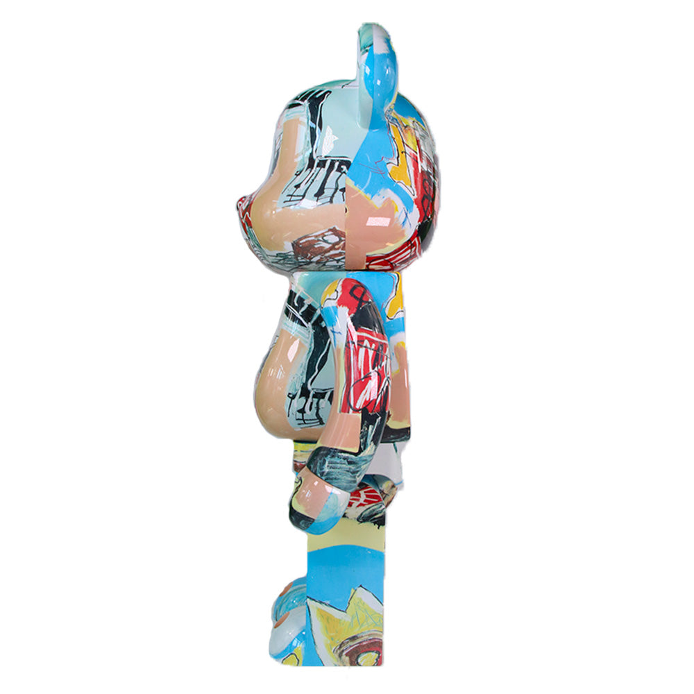 1000% Bearbrick Jean Michel Basquiat V6 Collectible Art Figure - Limited Edition Designer Toy for Home Decor & Pop Culture Display