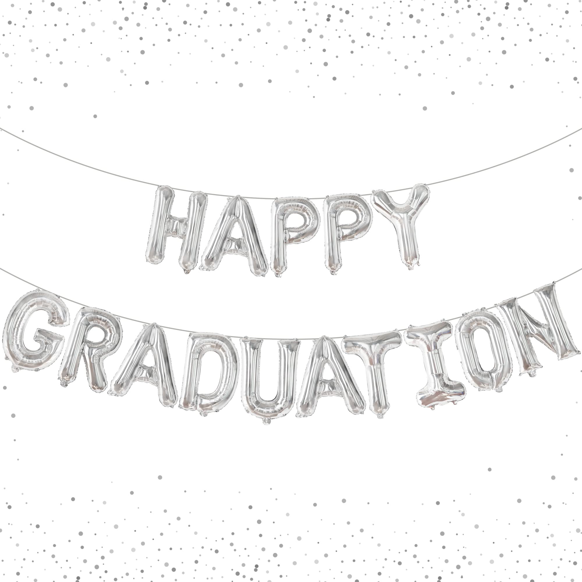 KatchOn 16 Inch Silver Graduation Balloons - Class of 2025 Foil Balloons for Graduation Party Decorations | Happy Graduation Decor, Graduation Ceremony, College Graduation Gifts, Photo Backdrop, Graduation Party Supplies