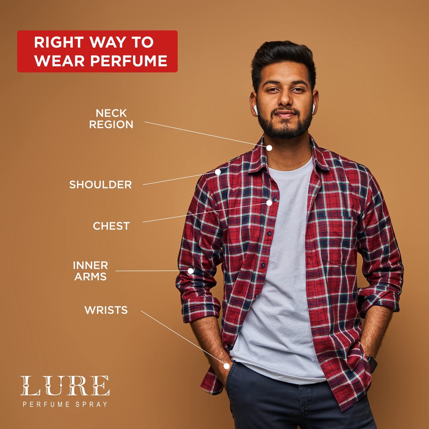 Premium Men's LURE Perfume Spray - Long Lasting Fresh Scent Luxury Cologne (50ml) | Daily Wear Fragrance for Work, Dating & Special Occasions | Elegant & Distinctive Body Spray