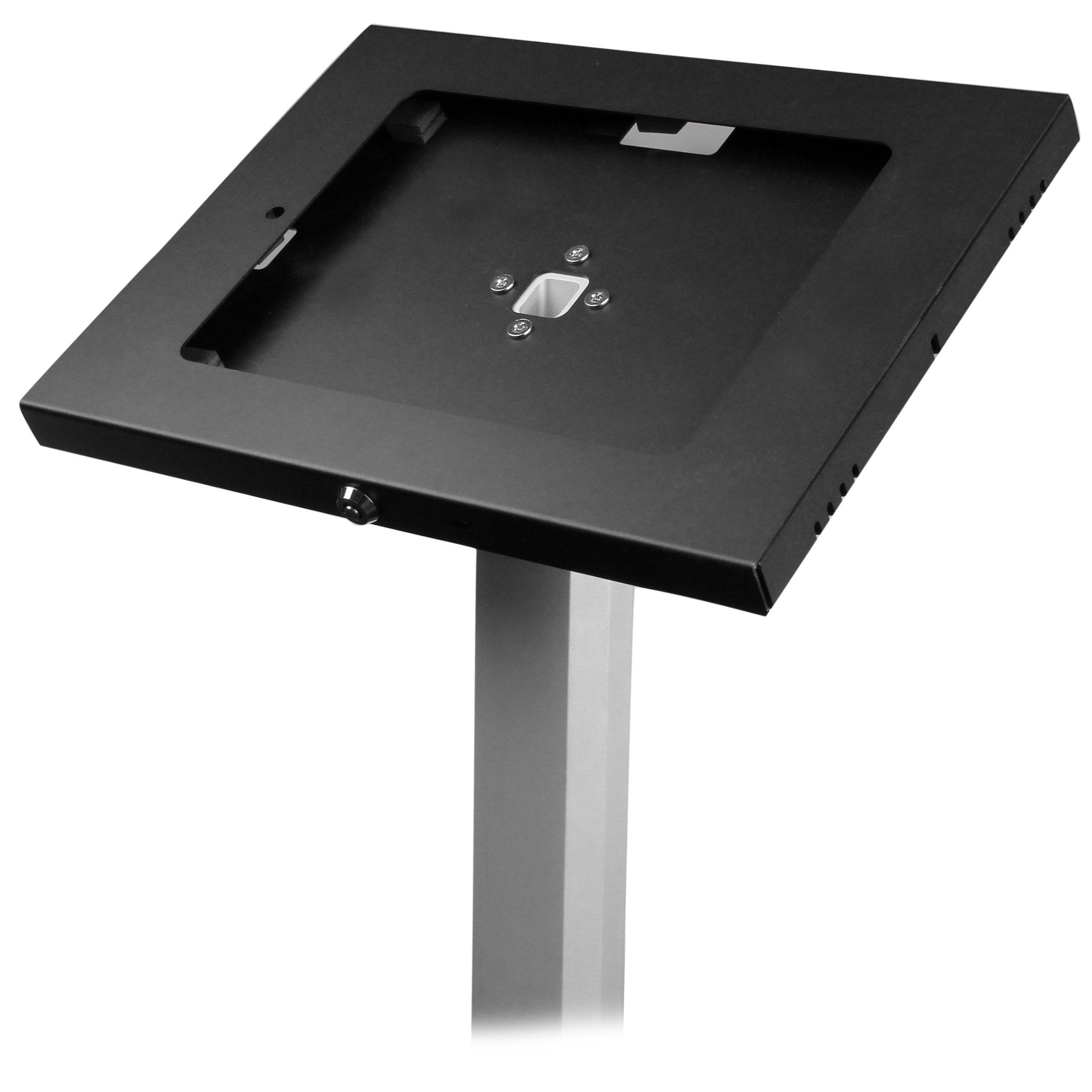 Secure Tablet Floor Stand with Anti-Theft Lock - Heavy Duty Metal Mount for 9.7