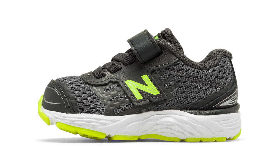 New Balance 680v5 Magnet/Hi Lite Baby & Toddler Sneakers - Lightweight & Comfortable for Boys & Girls - Perfect for Walking, Running & Playtime