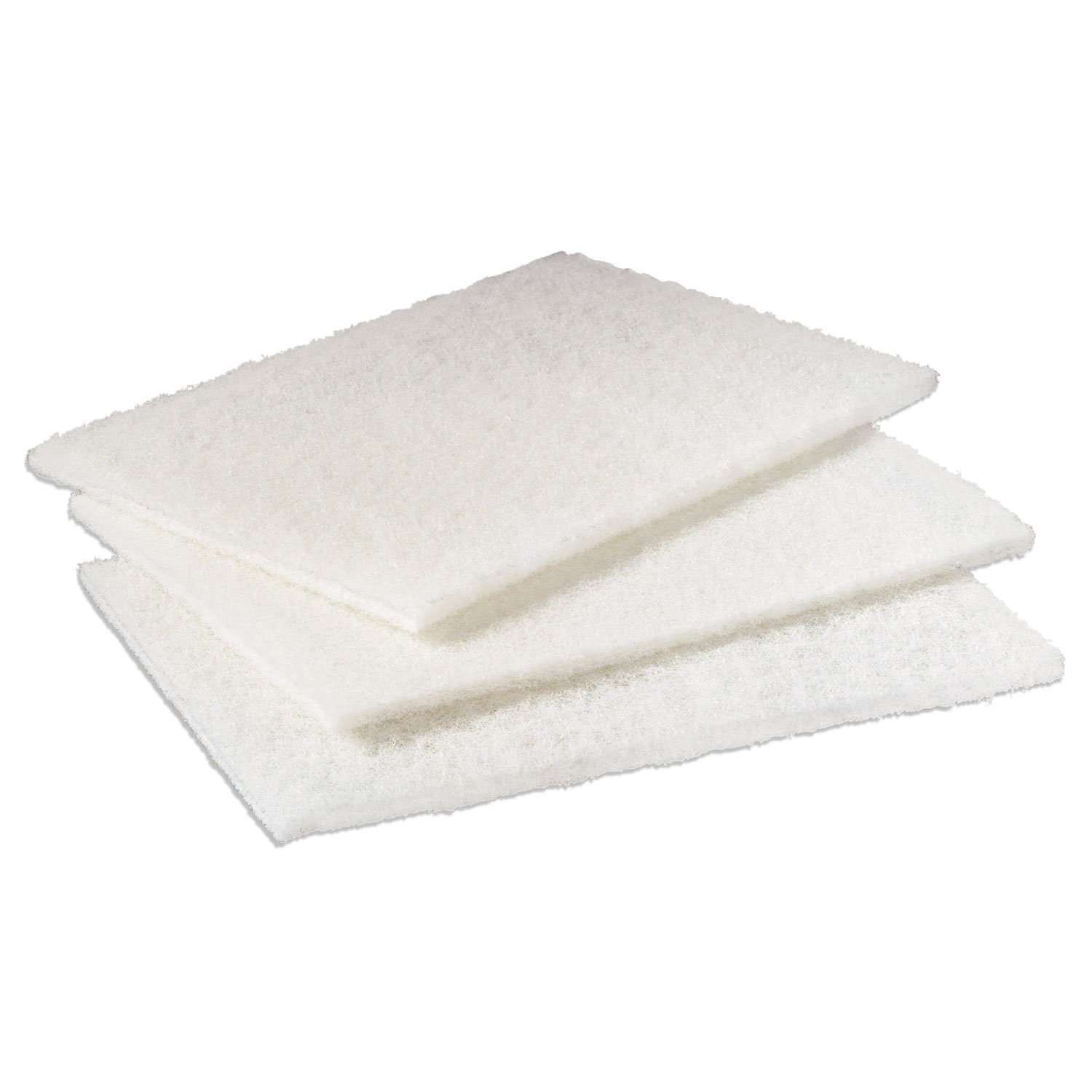 Scotch-Brite Professional 98 Light Duty Cleaning Pads 6x9 Inch - 20 Pack (3 Packs per Carton) - White Non-Scratch Scrub Pads for Kitchen, Bathroom & Household Cleaning