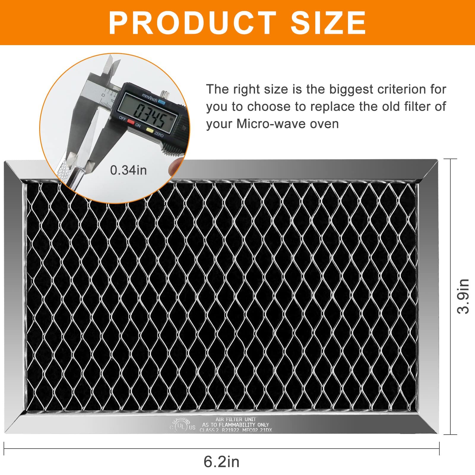 2 Pack JX81J WB02X11124 Replacement Microwave Carbon Filter - Compatible with GE & Hotpoint Microwave Ovens - Recyclable & Odor Eliminating - Perfect for Kitchen Air Purification & Smoke Removal