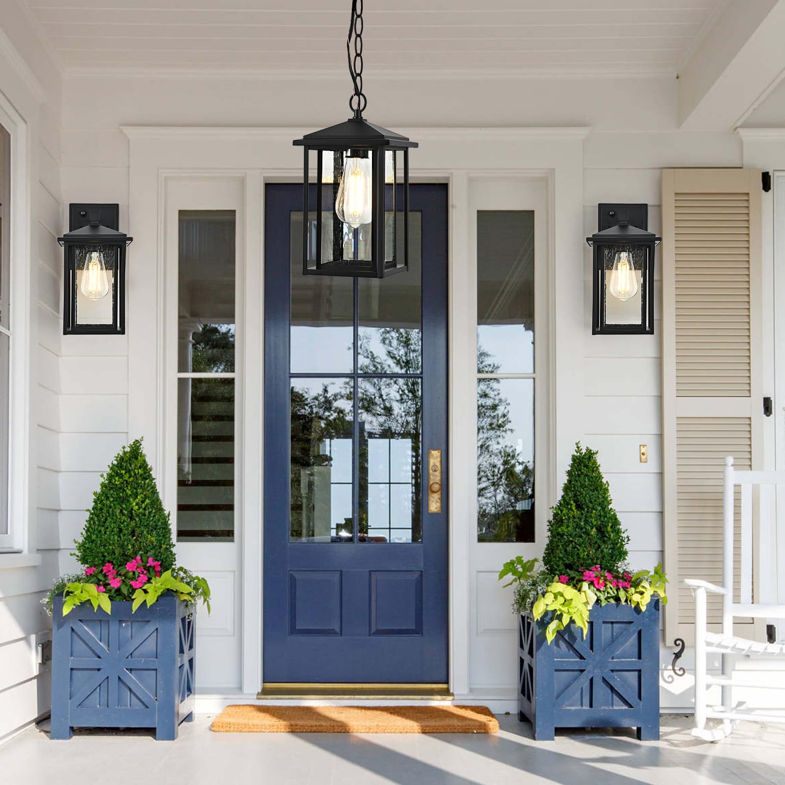 Waterproof Outdoor Pendant Lights for Patio, Porch & Gazebo - Durable Hanging Chandelier Fixtures for Garden, Deck & Backyard Lighting
