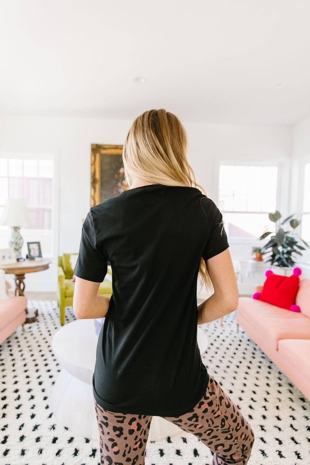 Black Is My Happy Color Graphic Tee - Trendy Cotton T-Shirt for Women - Perfect for Casual Wear, Street Style & Everyday Outfits