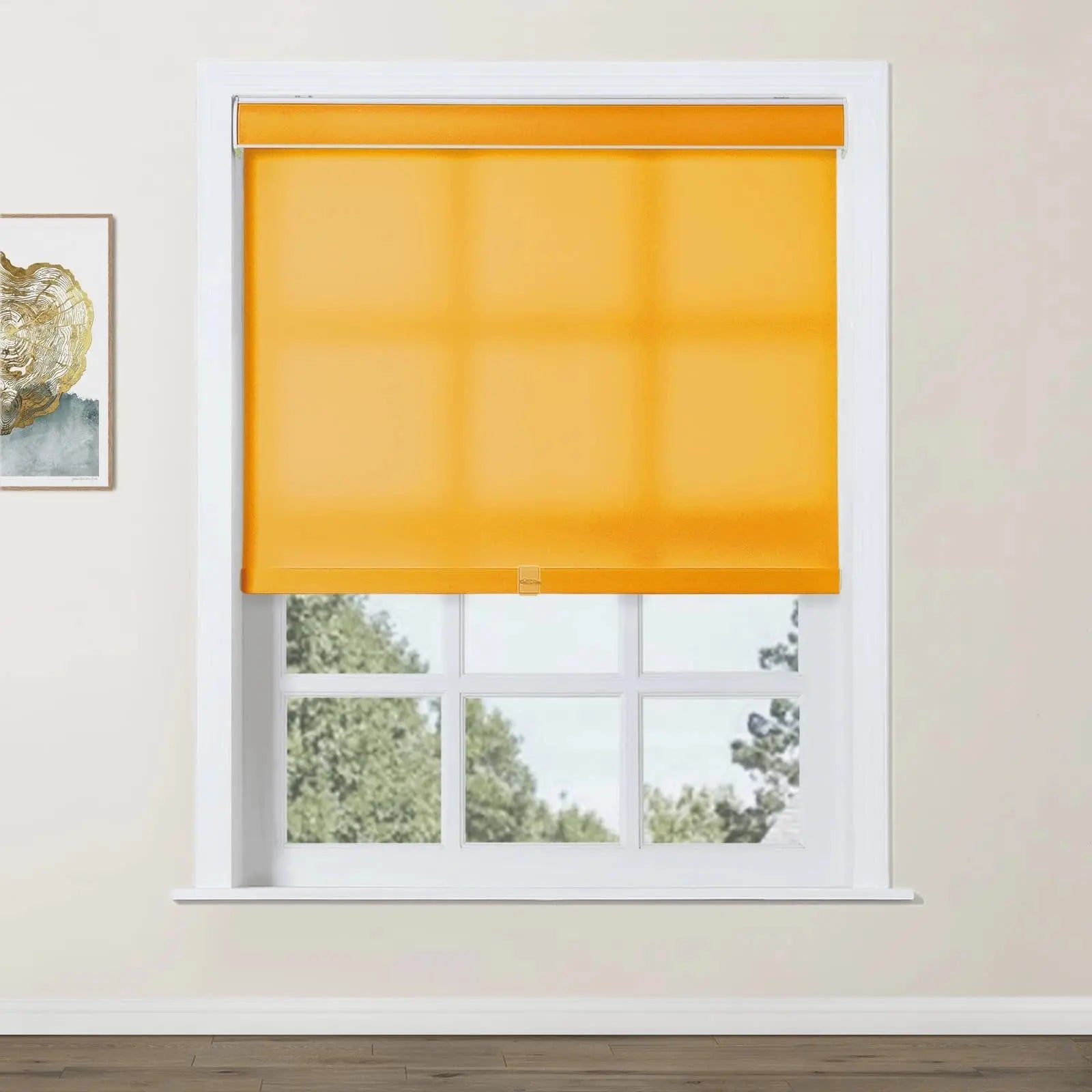 Alvin Basic Room Darkening Cordless Roller Shades - Blackout Window Coverings for Bedroom & Nursery - Noise Reducing & Energy Efficient Home Decor