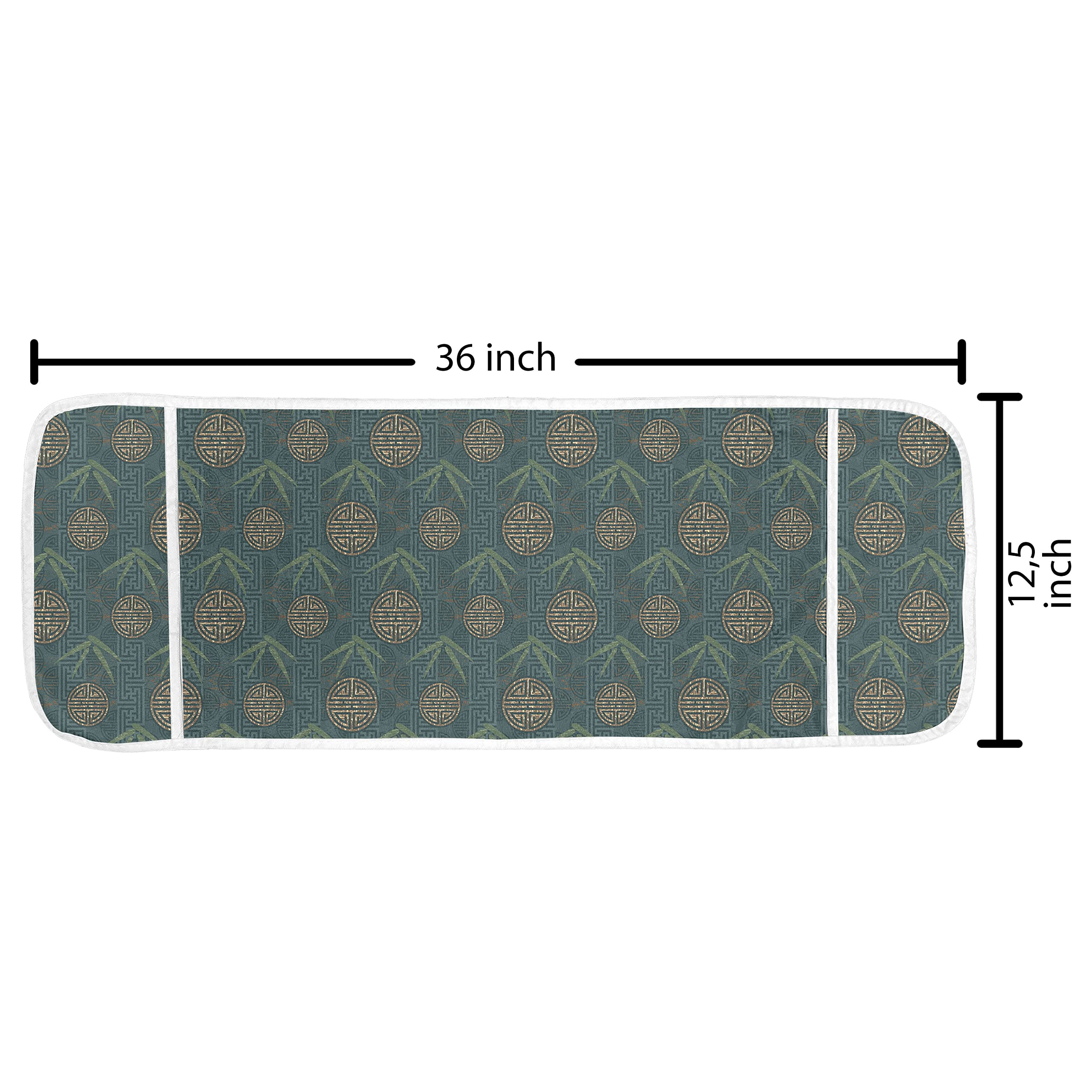 Ambesonne Folk Art Microwave Cover - Waterproof Kitchen Organizer with Pockets, 36