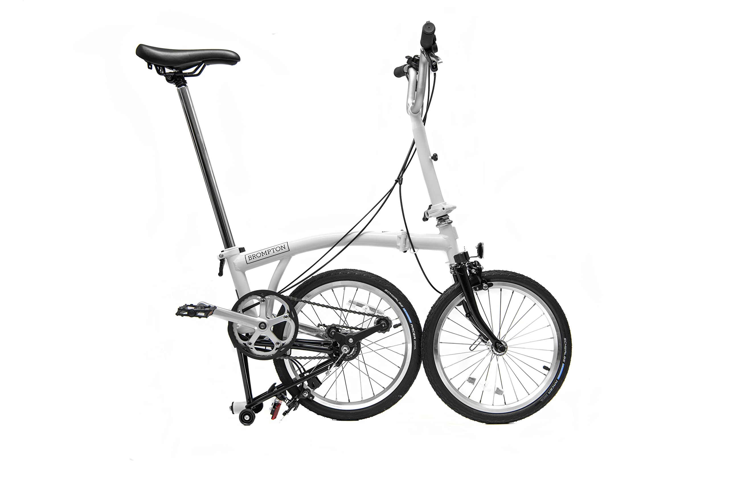 Brompton Folding Commuter Bike A Line 3-Speed - Compact & Lightweight Urban Bicycle for Adults | Perfect for City Commuting, Travel & Public Transport