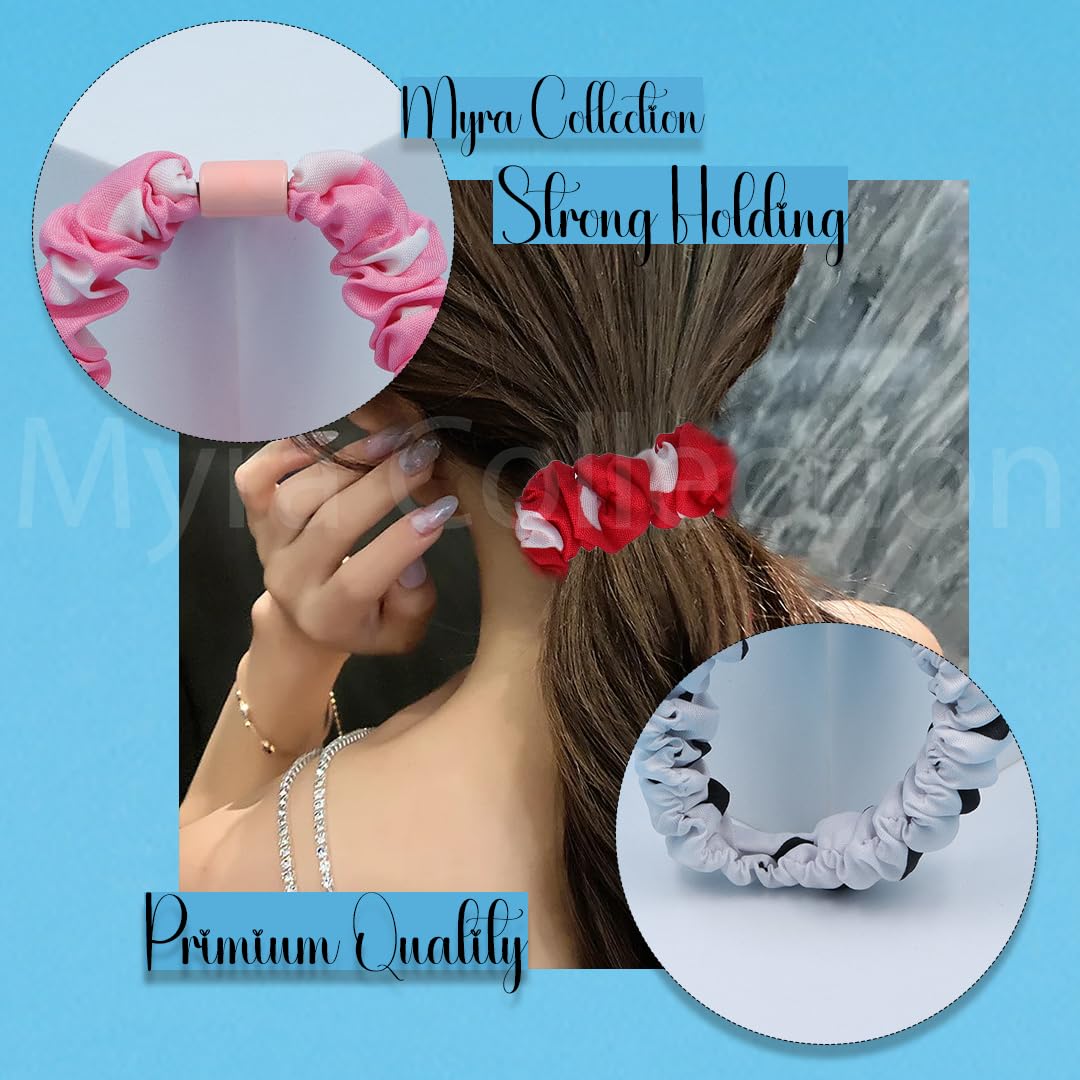 Myra Collection 6-Piece Colorful Cute Elegant Printed Hair Bands for Women & Girls - Perfect for School, Work, Parties & Everyday Styling