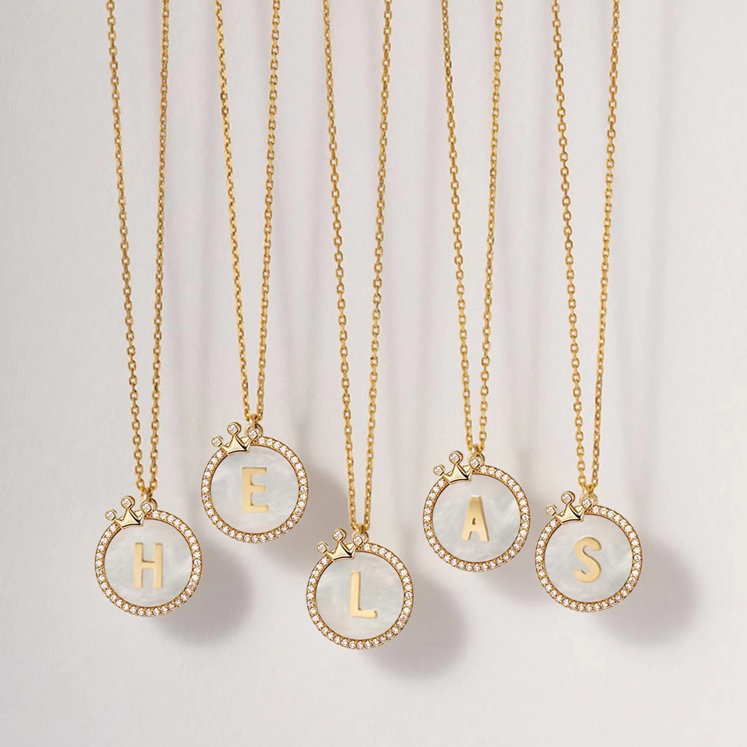 14K Gold Plated Dainty Initial Necklace for Women - Personalized Letter Chain with Crown Charm | Perfect for Gifts, Anniversaries & Everyday Elegance