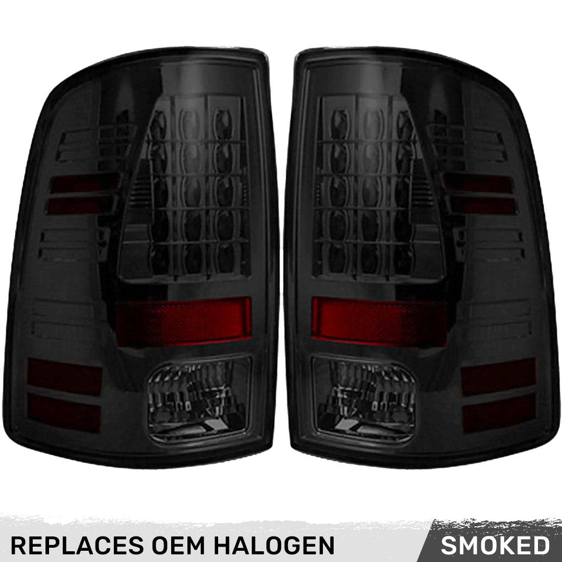 2009-2018 Dodge RAM 1500 LED Tail Lights - Direct Replacement for OEM Halogen Lights - Multiple Lens Options - Upgrade Your Truck's Style & Safety for Night Driving & Towing