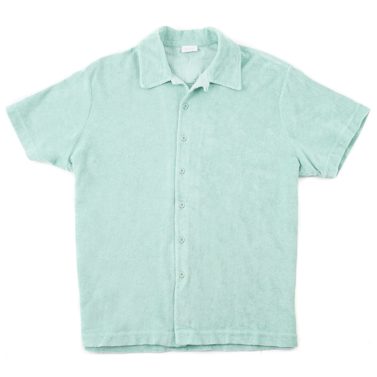 04651 Terry Cotton Shirt for Men - Comfortable Travel & Casual Wear - Breathable Short Sleeve Button Down Shirt for Summer, Beach, Vacation & Outdoor Activities