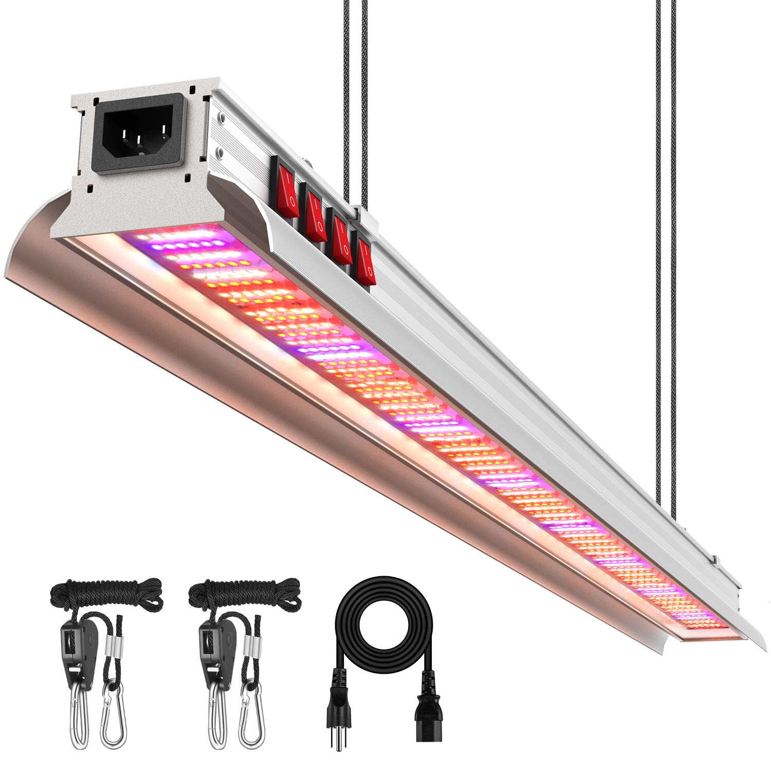 iPower 150W Full Spectrum LED Grow Light - Dimmable Plant Lamp for Indoor Hydroponic Greenhouse, Seedlings, Veg & Flower Bloom - Silver | Perfect for Home Gardening, Indoor Herb Kits & Hydroponic Systems