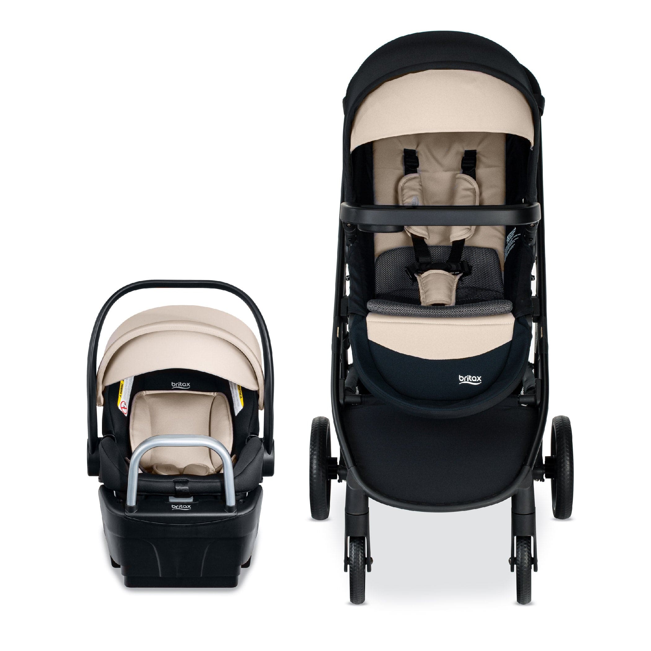 Britax Willow Brook S+ Travel System - Lightweight Stroller & Infant Car Seat Combo for Safe & Comfortable Baby Travel - Perfect for Shopping, Walks & Family Outings