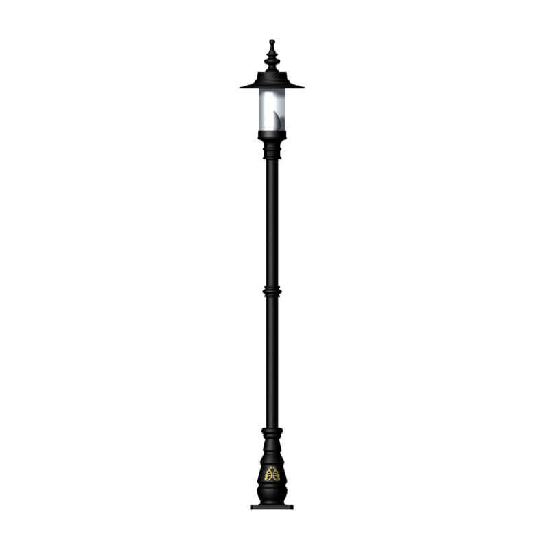 Betley 1Lt Cast Iron Lamp Post - Outdoor Garden Lighting for Pathways, Driveways & Porches