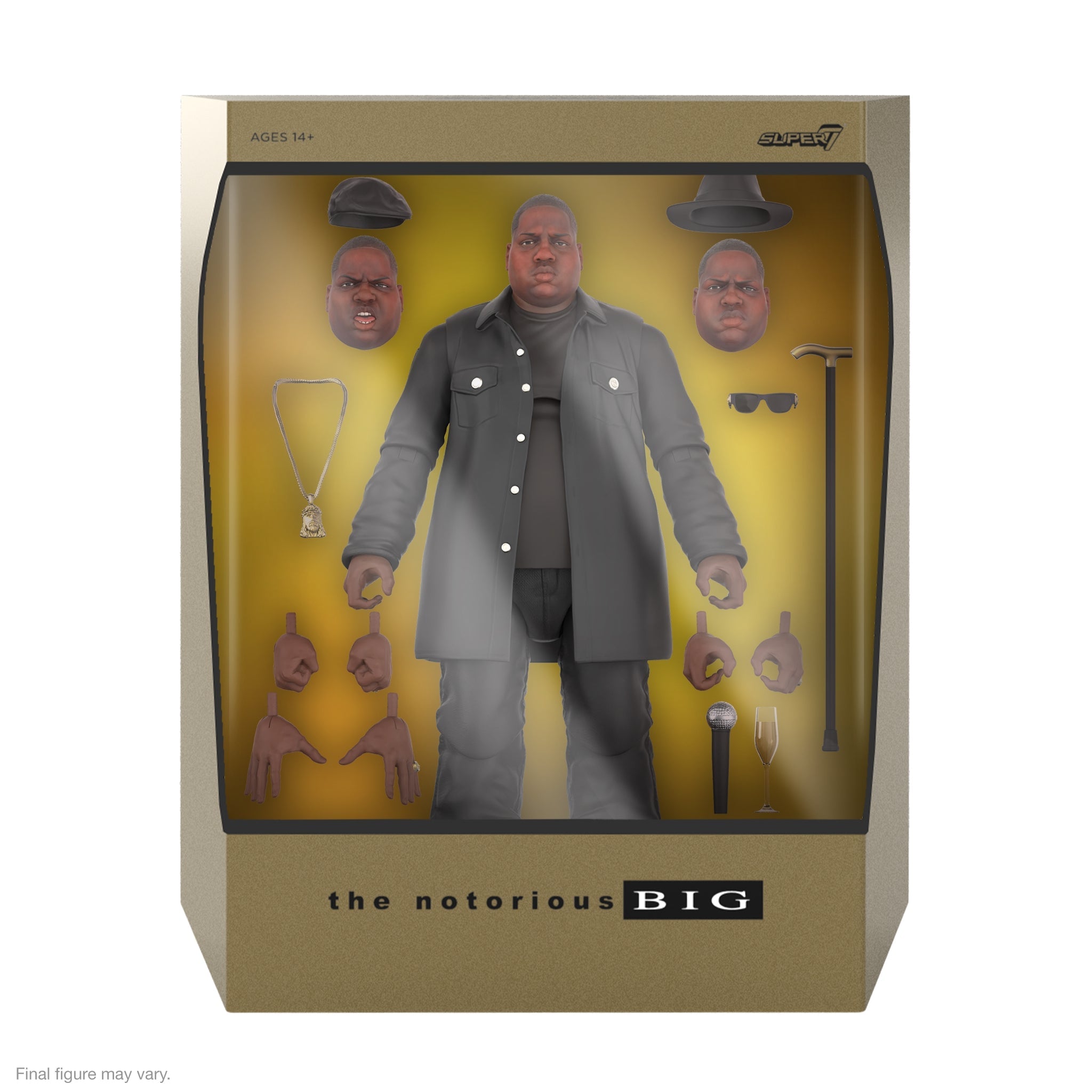 Super7 Notorious B.I.G. Biggie Wave 1 Ultimates! Action Figure - Collectible Hip-Hop Music Memorabilia for Fans & Display
