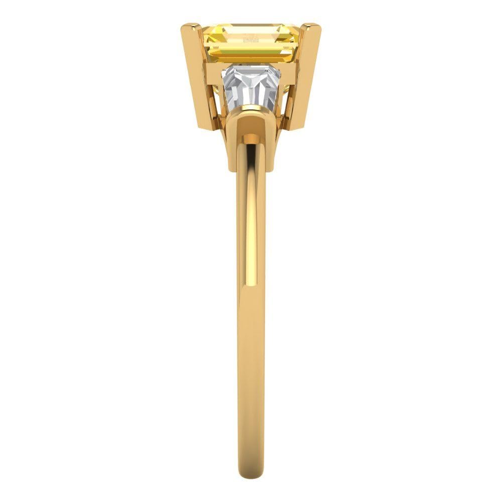 1.62ct Natural Yellow Citrine Ring 18K Gold for Engagement & Wedding