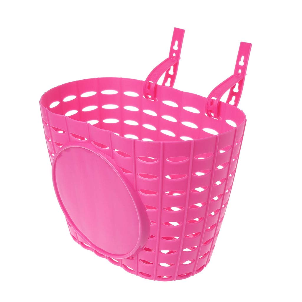 Kids Bike Front Basket - Lightweight Plastic Handlebar Storage Carrier for Bicycles, Tricycles & Scooters - Perfect for School, Park Rides and Grocery Shopping