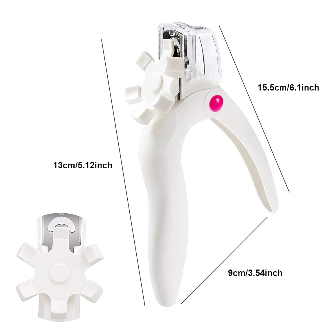 Professional Stainless Steel Nail Clipper for Acrylic & Gel Nails - Adjustable Fake Nail Trimmer with Comfort Grip - Perfect for Manicure, Nail Art & Salon Use at Home or Professional Settings