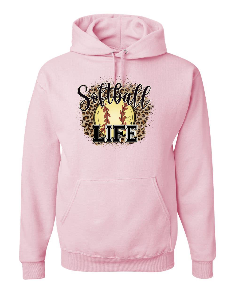 Wild Bobby Animal Print Softball Hoodie - Unisex Graphic Sweatshirt for Girls & Women - Perfect for Sports, Casual Wear & Team Spirit