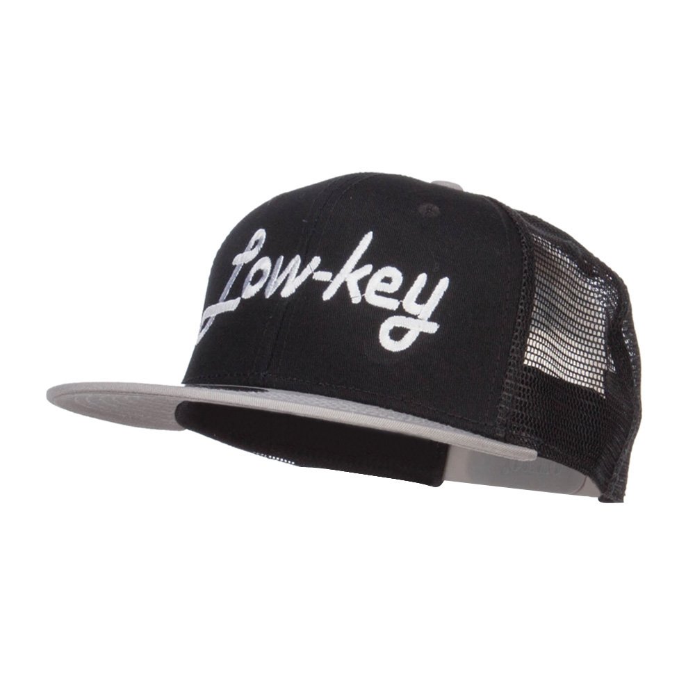 Low Key Embroidered Premium Mesh Snapback Hat - Stylish Adjustable Baseball Cap for Men & Women - Perfect for Streetwear, Sports & Outdoor Activities