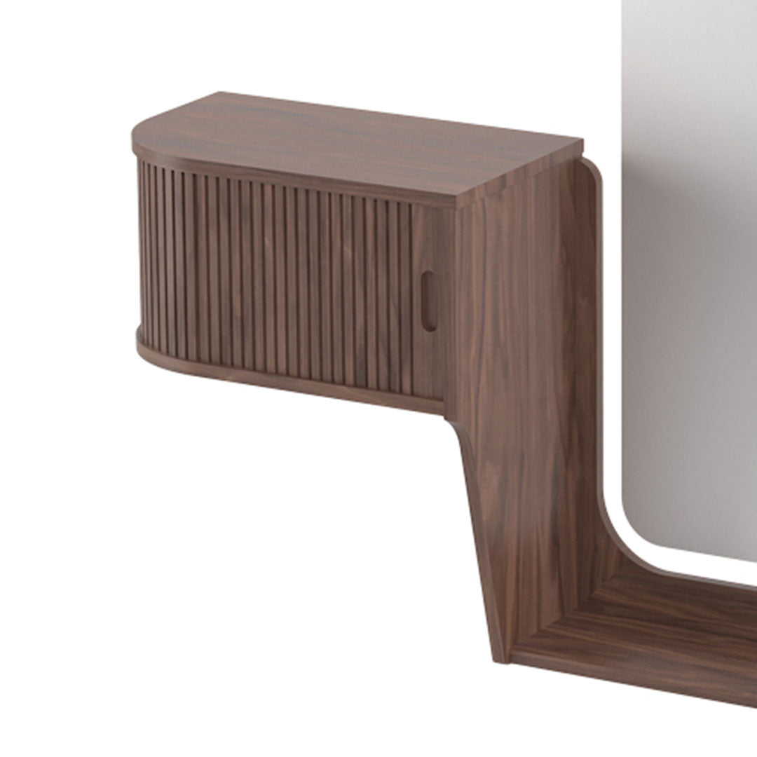 BPS127 Modern Hallway Wall Mirror with Shelf - Elegant Entryway Decor for Small Spaces, Perfect for Apartments, Living Rooms & Bedrooms