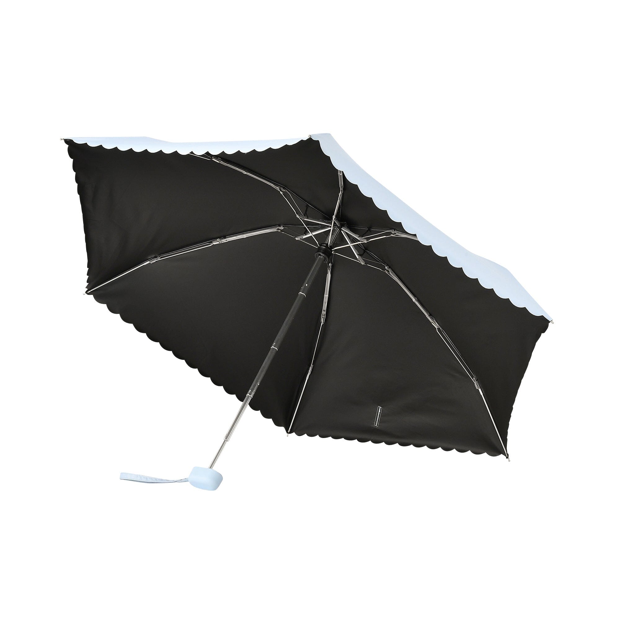 Compact Mini Parasol 47Cm Light Blue - UV Protection & Waterproof for Sunny & Rainy Days - Perfect for Beach, Picnic, and Outdoor Activities
