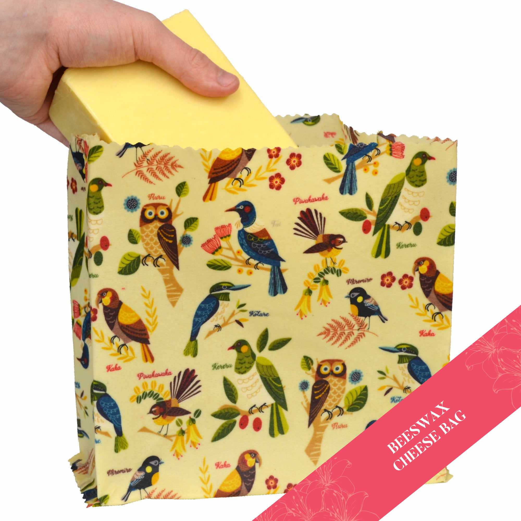 Morepork and Friends Beeswax Wrap Core Collection - Eco-Friendly Food Storage for Lunches, Snacks & Leftovers