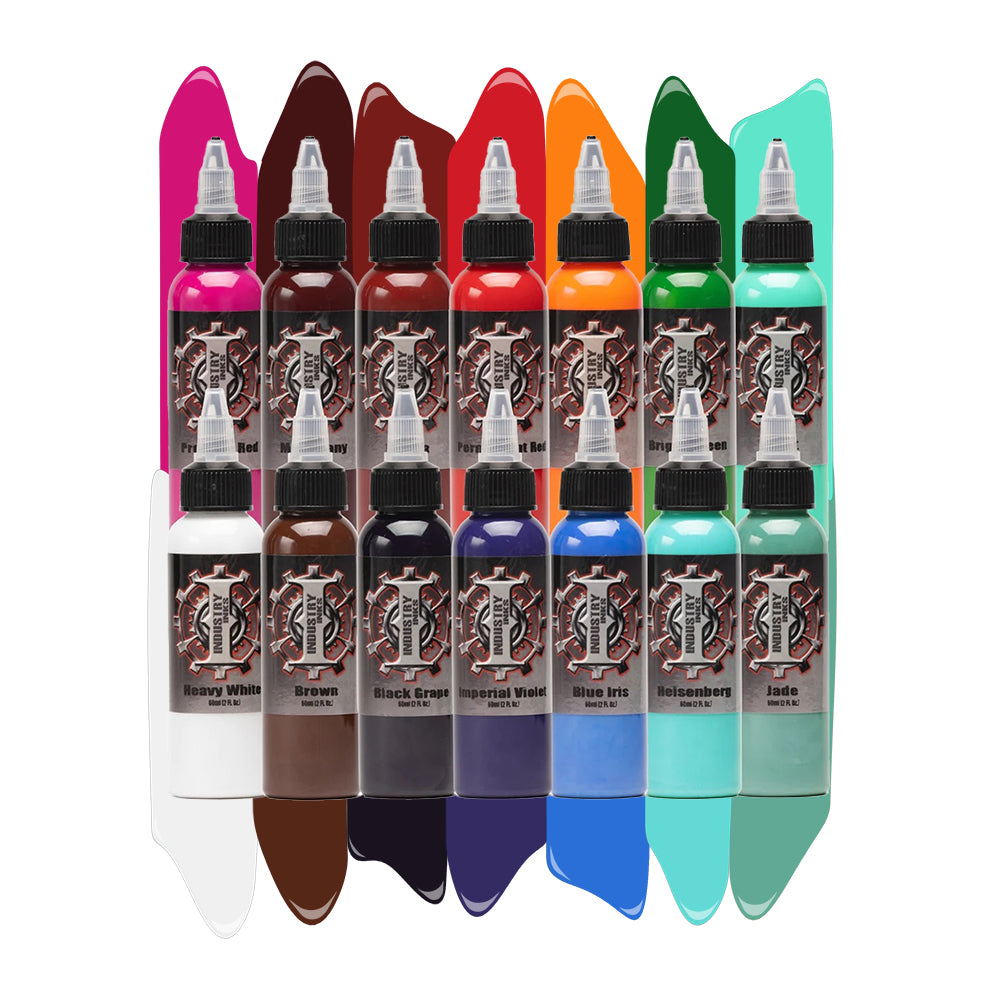 14 Color Professional Tattoo Ink Set - High Quality Pigment for Artists - Perfect for Tattoo Studios & Body Art Enthusiasts