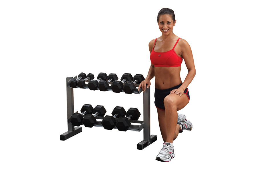 Body Solid Powerline Dumbbell Rack (PDR282X) - Heavy Duty Dumbbell Storage Organizer for Home & Commercial Gyms - Perfect for Weight Training, Strength Workouts & Fitness Equipment Organization