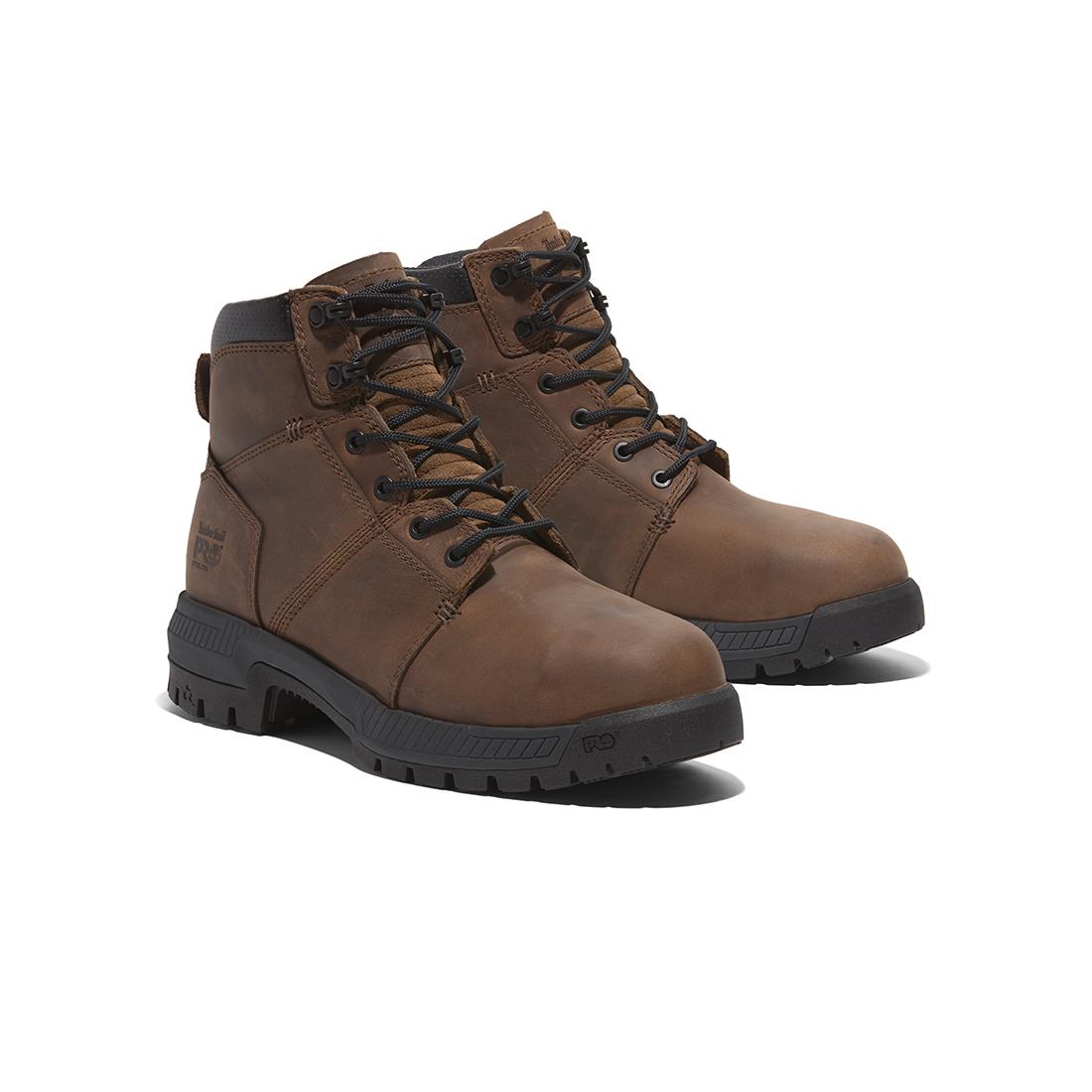 Montauk 6 Inch Steel Toe Work Boots for Men - Waterproof Safety Shoes with Slip Resistant Sole - Ideal for Construction, Warehouse & Outdoor Work