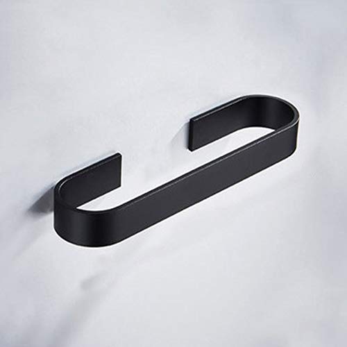 HUOQILIN Black Space Aluminum Towel Rack - No Drill Bathroom Towel Bar, Single Pole Modern Nordic Style (50cm) - Perfect for Bathroom, Kitchen, Laundry Room & Spa Decor