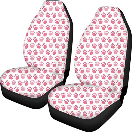 White Pink Dog Footprints