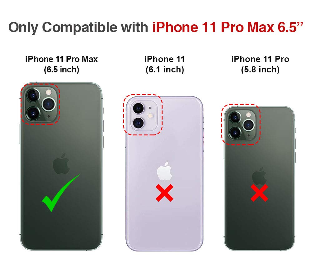 Shockproof iPhone 11 Pro Max Case (6.5 inch 2019 Model) - Slim TPU Bumper + Clear Hard Protective Cover with Cute Black Spot Cow Design | Perfect for Everyday Protection, Outdoor Activities & Travel (Not Compatible with iPhone 11 Pro)