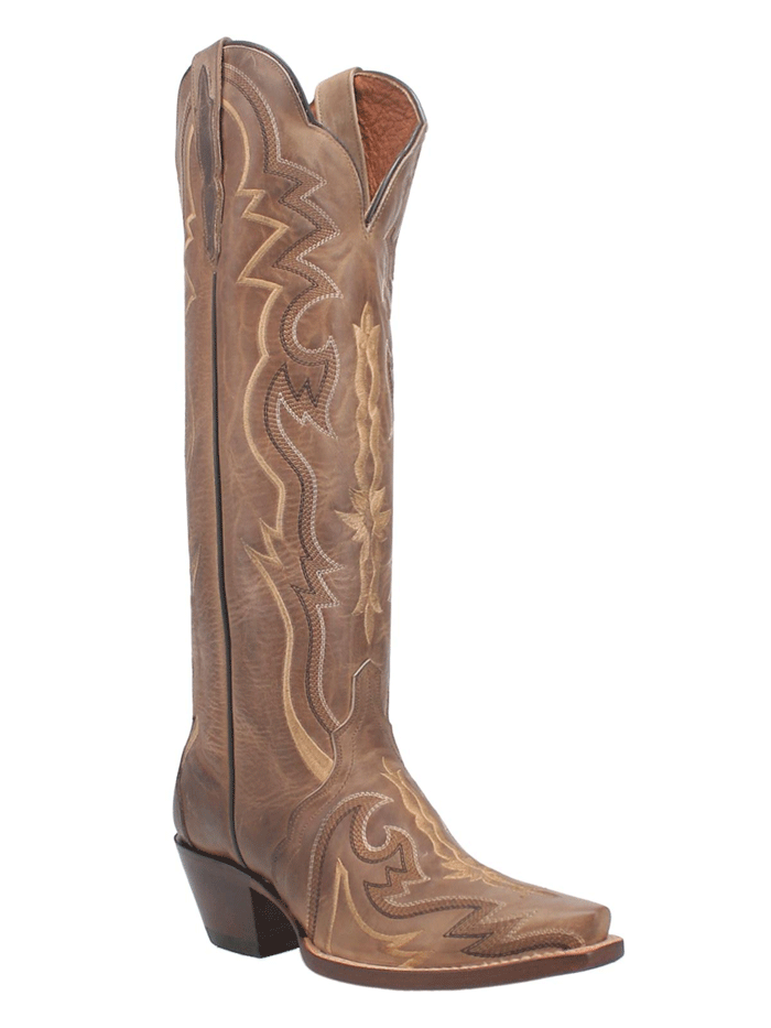 Dan Post DP4275 Women's Silvie Leather Boots - Brown Western Cowgirl Boots for Country Dancing & Casual Wear