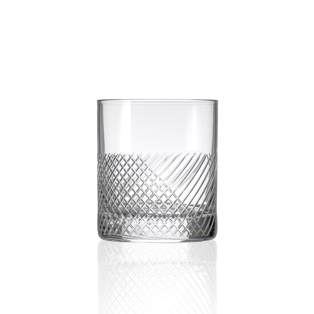 Premium Bourbon Street 11oz Whiskey Glasses Set of 4 - Heavy Base Rocks Glasses for Scotch, Bourbon & Cocktails - Perfect for Home Bar, Gifts & Entertaining
