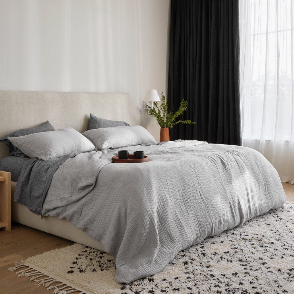 Organic Cotton Gauze Pillow Shams - Soft & Breathable Bedding for a Comfortable Sleep - Perfect for Home, Hotel, and Guest Room Decor