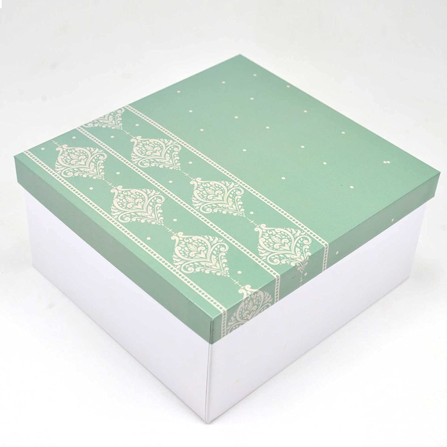 Premium Glossy Finish Green Gift Box 23x24x12cm - Multipurpose Rigid Packaging Box for Birthdays, Weddings & Holidays - Holds Up to 5kg - Perfect for Corporate Gifts, Luxury Packaging & Special Occasions