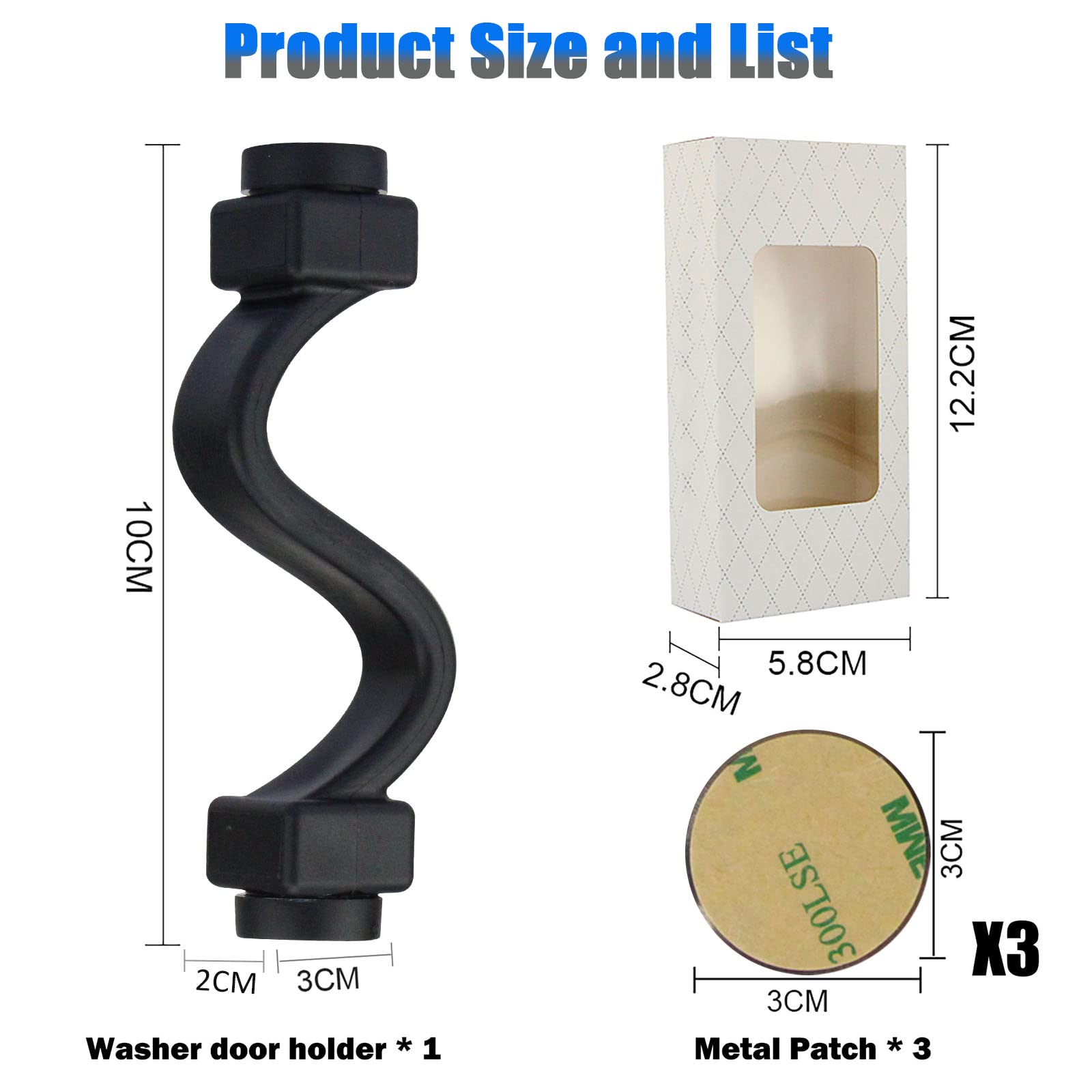 Magoog Front Load Washer Door Holder - Keep Washer Door Open for Ventilation & Prevent Mold - Universal Washing Machine Door Prop for LG, Samsung, Whirlpool (Black) - Perfect for Laundry Rooms & Small Spaces