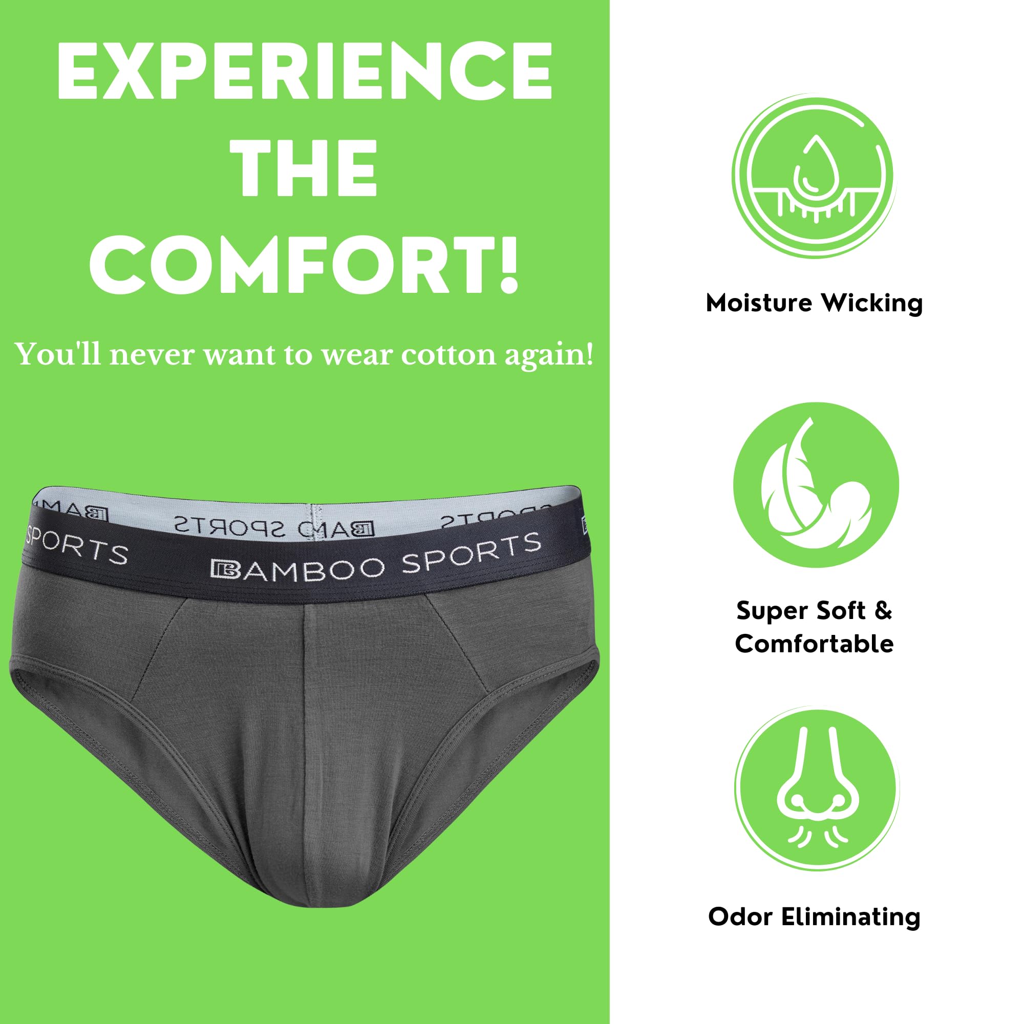 Men's No Fly Briefs - Super Soft & Comfortable Cotton Underwear for Everyday Wear & Active Lifestyle