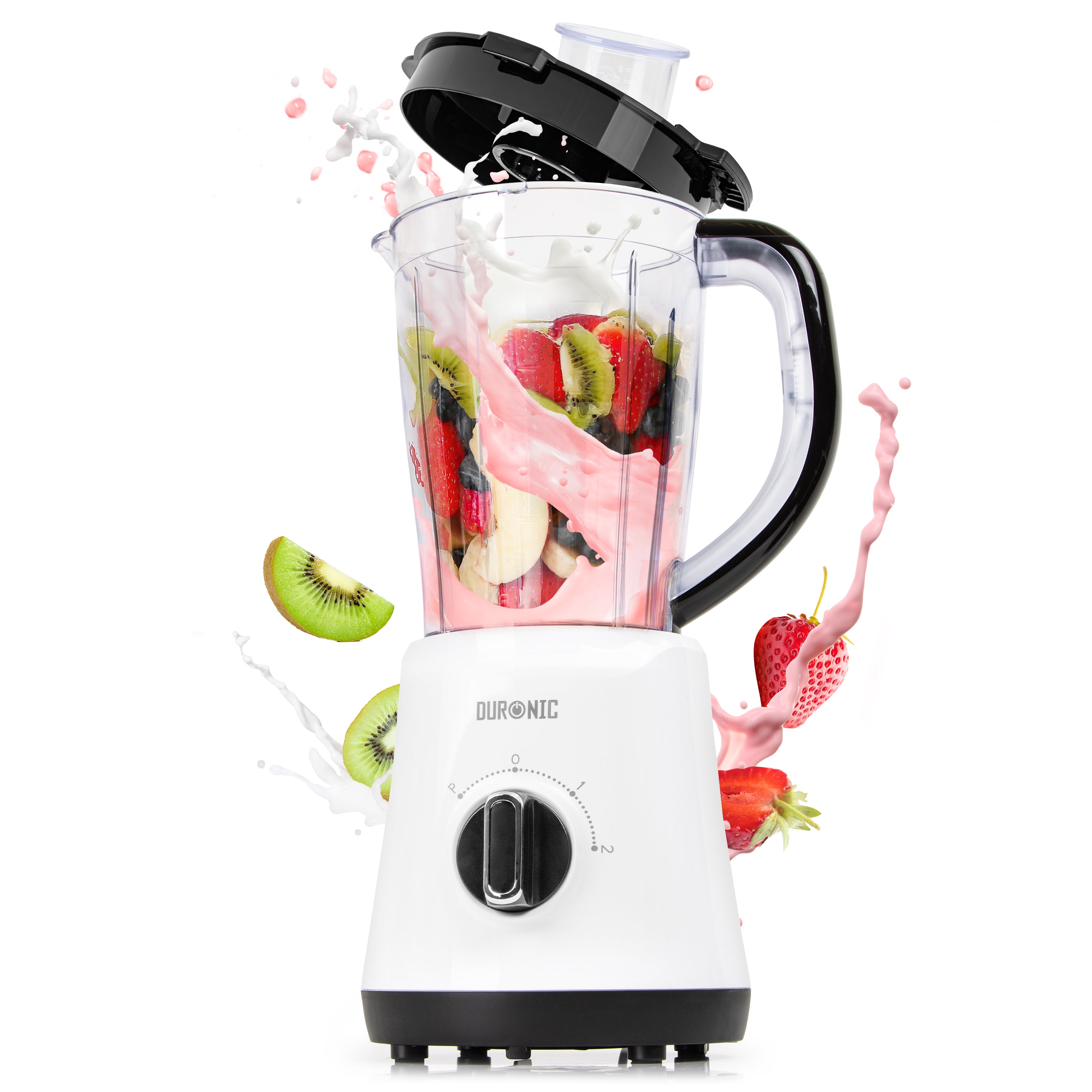 Duronic BL16 500W Electric Blender - 1.5L BPA-Free Jug for Smoothies, Protein Shakes, Ice Slushies, Baby Food & Soups - Removable Blades with Pulse Function - Perfect for Kitchen, Gym, and Healthy Lifestyle